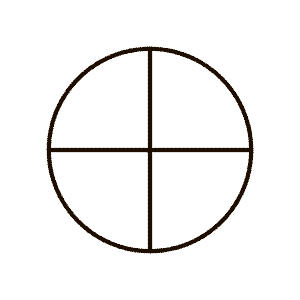 Unity of the four elements of nature. In astrology, this symbol is used to denote the planet Earth