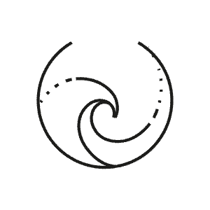 Wave. Symbol of change, the tides of life, strength, and resilience